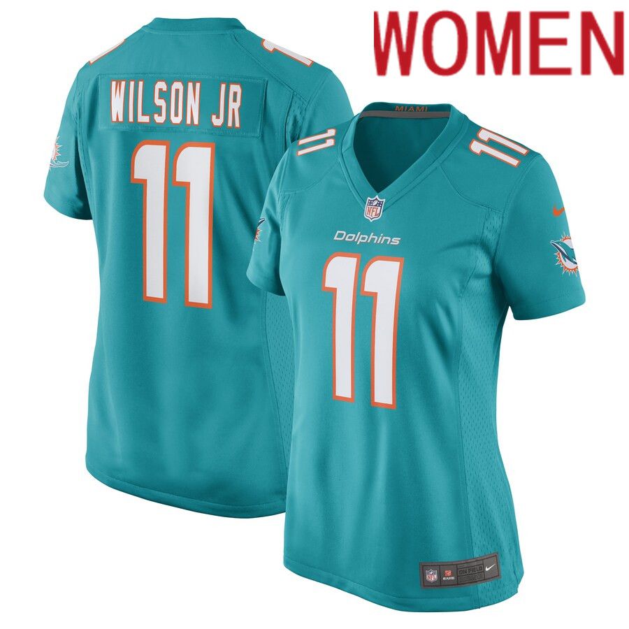 Women Miami Dolphins #11 Cedrick Wilson Jr. Nike Aqua Game Player NFL Jersey